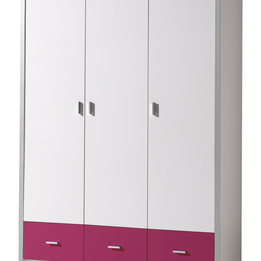 Garderob - Bonny 3 Dörrar - Fuchsia
