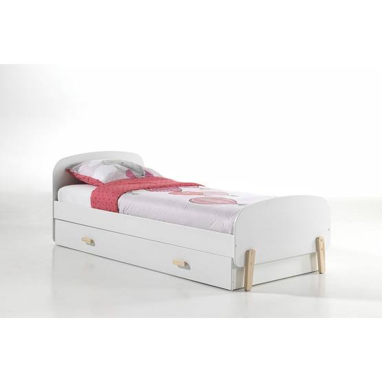 Vipack Säng - Kiddy 90x200 Cm Med Extrasäng - Vit