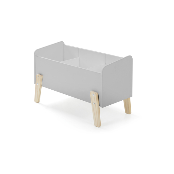 Vipack Säng - Kiddy 90x200 Cm Med Sängbord Och Leksakslåda - Grå