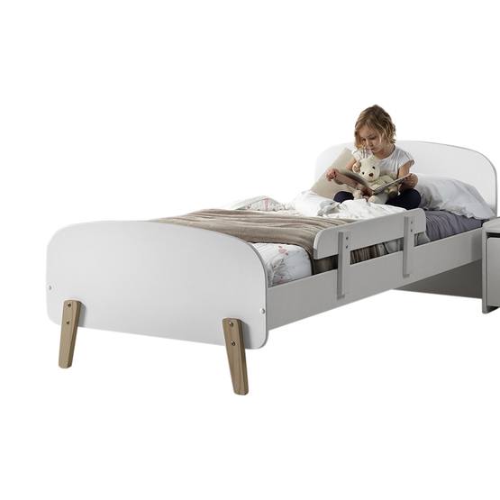 Vipack Säng - Kiddy 90x200 Cm Med Skyddskant - Grå