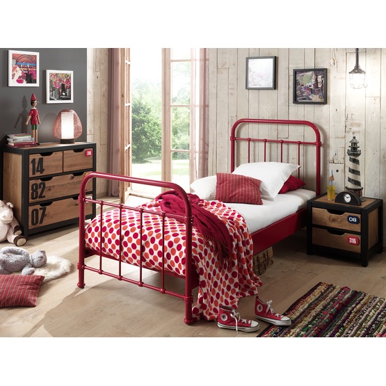 Vipack Säng – New York – 90×200 Cm – Röd