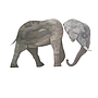 Brigbys - Väggdekal Elefant