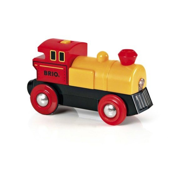 BRIO - Rail & Road 33594 Batteridrivet lok - röd/gul