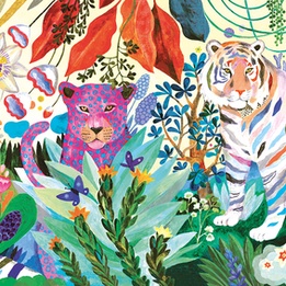 Djeco - Puzzle Gallery - Rainbow Tigers