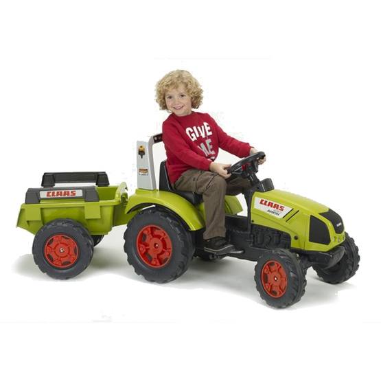 Falk, Traktor Claas med vagn Grön 3-7 år