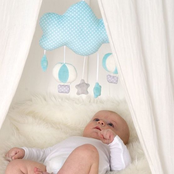 Jabadabado Musikmobil Moln Bla Litenleker Se En soet musikmobil helt i mjuk textil. jabadabado musikmobil moln bla