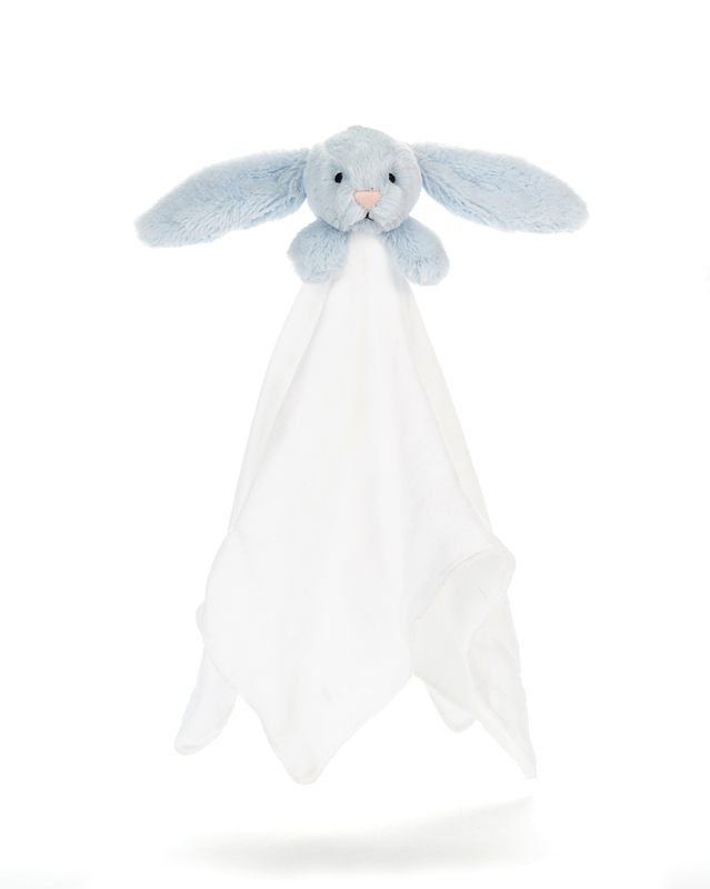 Jellycat Bashful Blue Bunny Muslin Soother