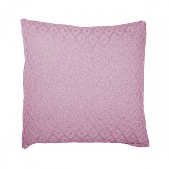 Jollein, Kuddöverdrag - Diamond knit 50x50 cm vintage rosa