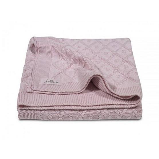Jollein, Filt Diamond knit - 75x100 cm vintage rosa