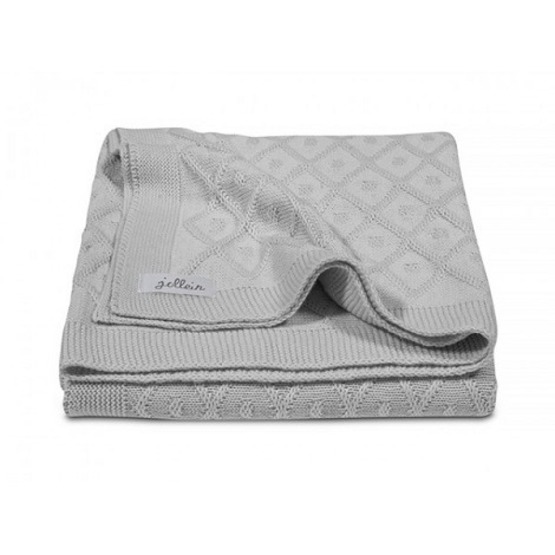 Jollein, Filt Diamond knit - 75x100 cm grå