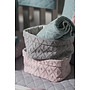 Jollein, Förvaringskorg - Diamond knit vintage rosa