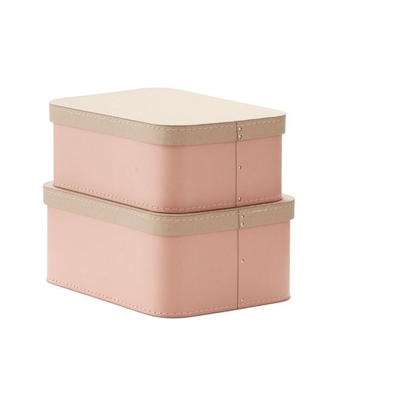 Kids Concept, Förvaringsbox 2-set rosa