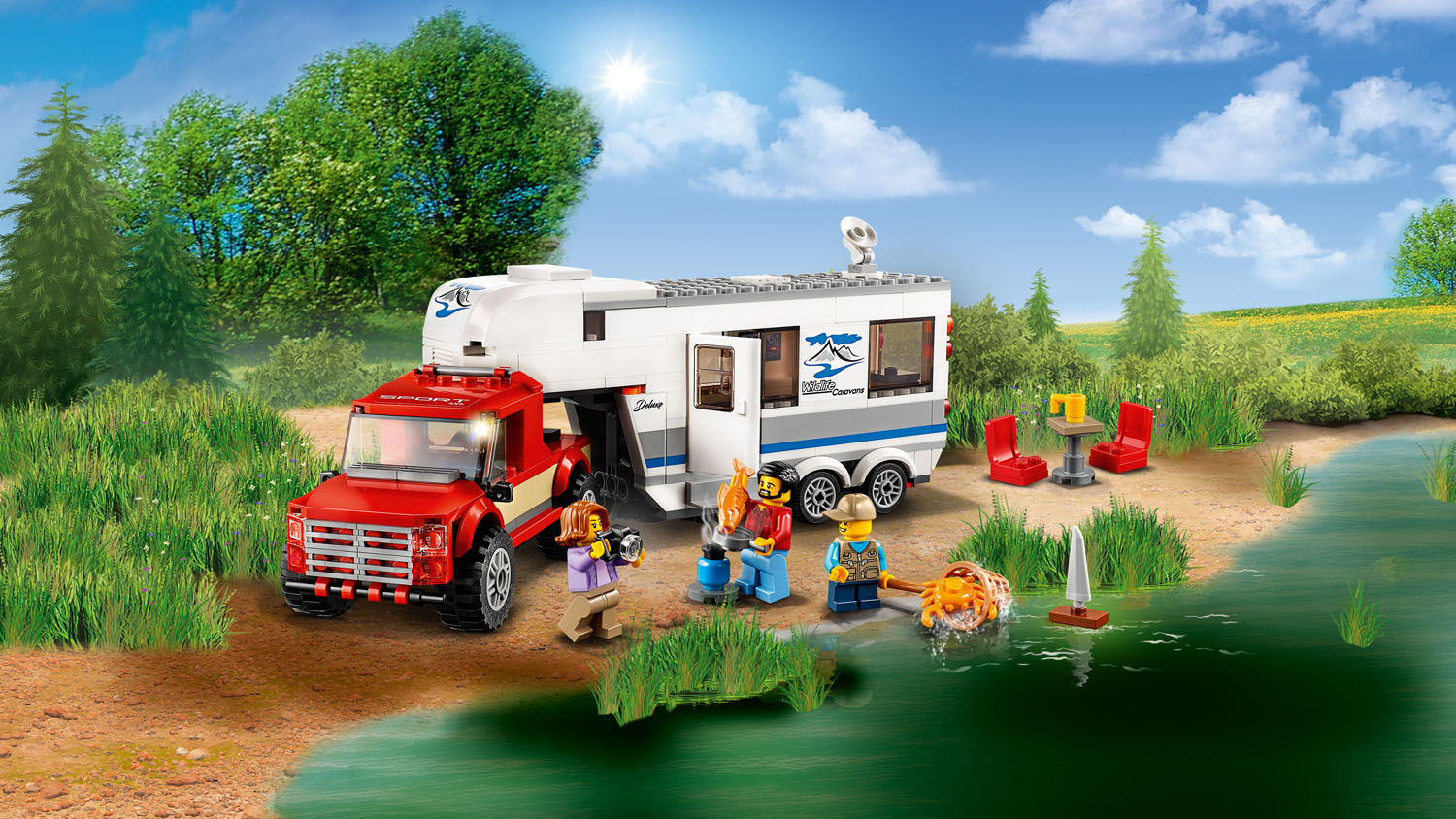 LEGO City Great Vehicles - Pickup och husvagn 60182