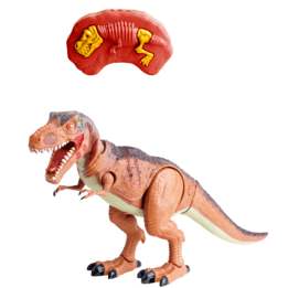Radiostyrd dinosaurie med ljus - brun