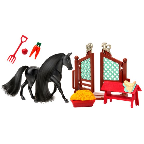 Royal Breeds, Häst med tillbehör - svart/rapp