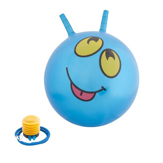 Hoppboll smiley, blå