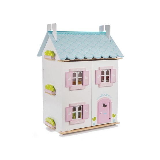 Le Toy Van - Dockhus Blue Bird Cottage möblerat