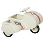 Maileg, Metal scooter w. sidecar, white