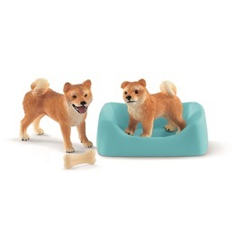 Schleich, Farm World - Shiba Inu Mother And Puppy