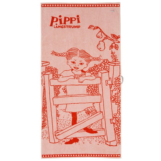 Pippi, Badhandduk Röd 70 x 140 cm