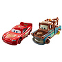 Disney Cars, Mater with No Tires & Lightning McQueen with No Tires 2-pack