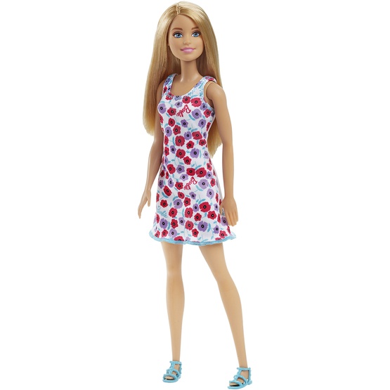Barbie, Brand Entry Docka Vit klänning med blommor