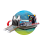 Playmobil, Explorers - Propellerbåt med dinosauriebur