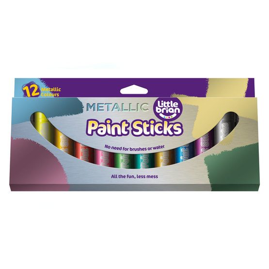 Little brian, Paint Sticks 12-pack - Metallic