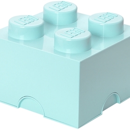 LEGO Förvaringslåda 4 (Ljusturkos)