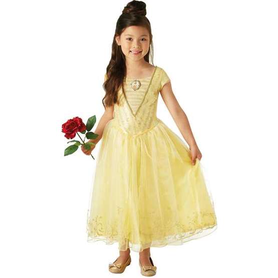 Disney Princess, Belle klänning deluxe S 3-4 år