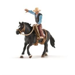 Schleich, 41416 Farm World - Sadlad häst med cowboy