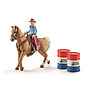 Schleich, 41417 Farm World - Barrel racing med cowgirl
