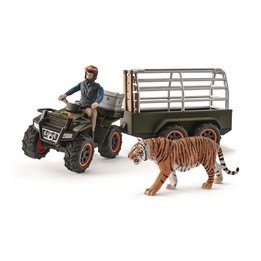 Schleich, 42351 Wild Life - Fyrhjuling med trailer