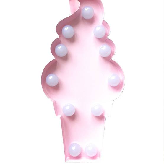 Marquee Light, LED-light Glasstrut Rosa