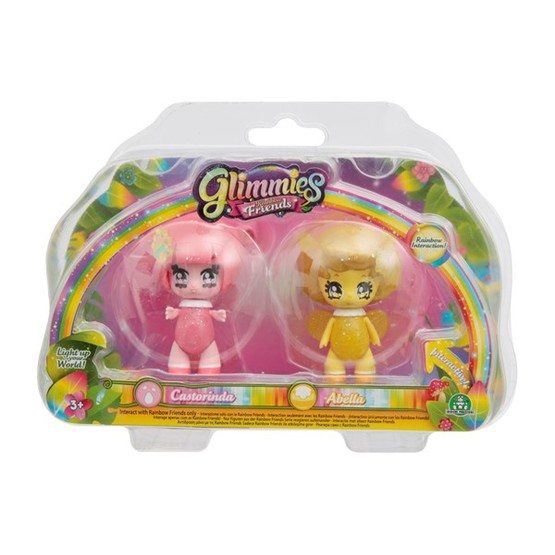 Glimmies, Rainbow Friends 2-pack - Castorinda & Abella