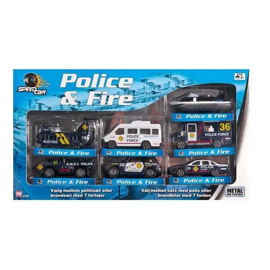 Speed Car, Police & Fire 7 st Polisfordon