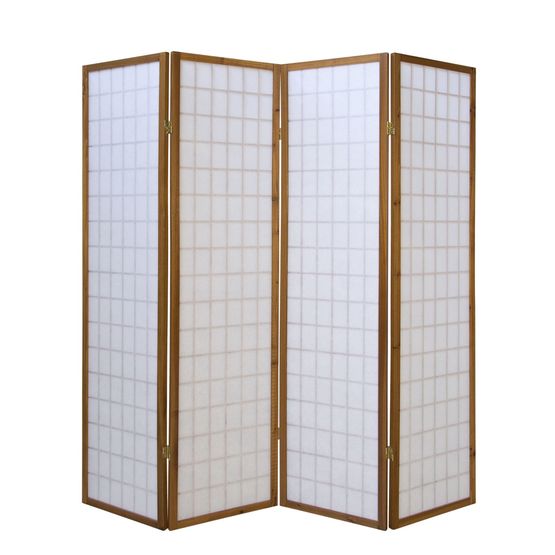 Homestyle4u Rumsavdelare - 4 Delar - Shoji - Brun