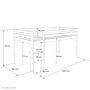 Loftsäng 90x200 Cm Med Madrass - Vit