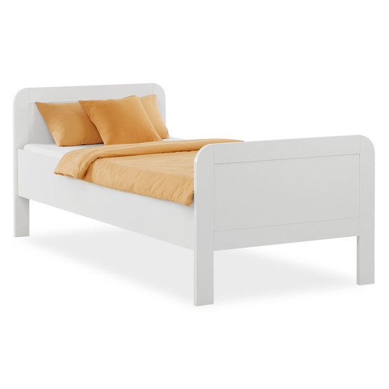 Homestyle4u Enkelsäng – Comfort bed 90×200 cm Vit