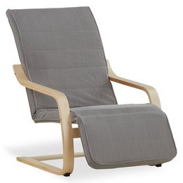 Vilostol Med Fotstöd - CordyRoy - Natur - Grå