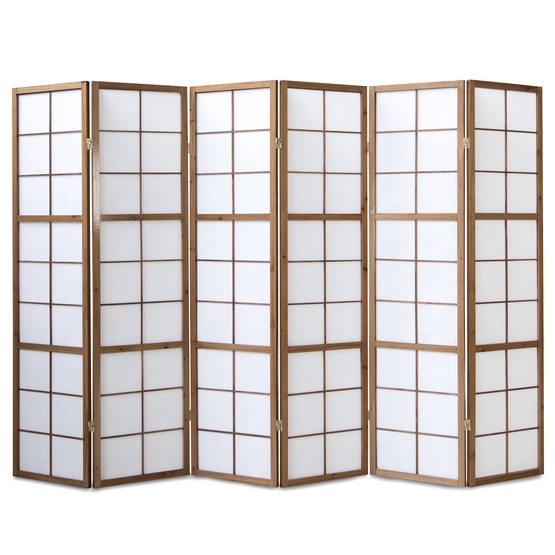 Homestyle4u Rumsavdelare - 6 Delar - 8034 Brun