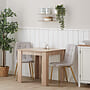 Matbord Sonoma 80x80 Cm - 2 Stolar Cream Velvet