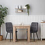 Matbord Sonoma 80x80 Cm - 2 Stolar Grey Velvet