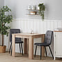 Matbord Sonoma 80x80 Cm - 2 Stolar Grey Velvet