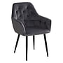 Matbord 160x90 Cm Vit - 4 Stolar Grey Velvet