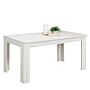 Matbord 160x90 Cm Vit - 4 Stolar Grey Velvet
