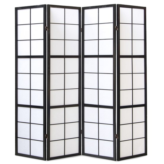 Homestyle4u Rumsavdelare - 4 Delar - 8034 Svart