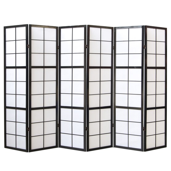 Homestyle4u Rumsavdelare - 6 Delar - 8034 Svart
