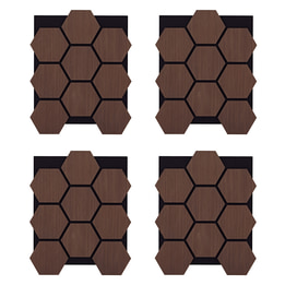 Ljudpanel - Akustikpanel Hexagon - 62x76 Cm - 4 St