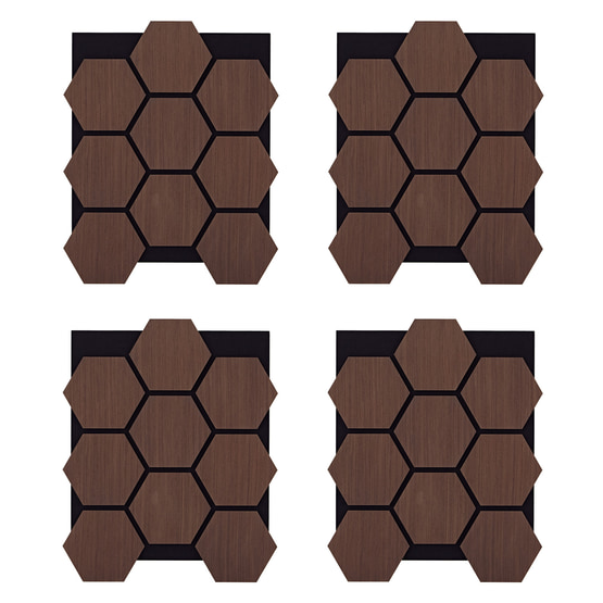 Ljudpanel - Akustikpanel Hexagon - 62x76 Cm - 4 St